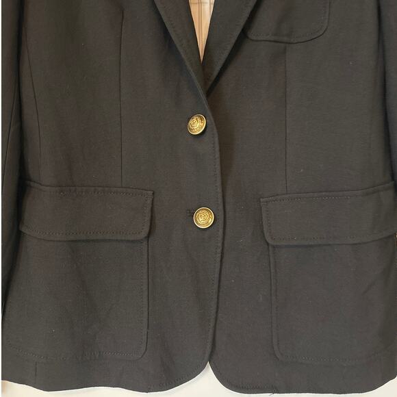 J. Crew Rhodes Black Wool Blazer Style E1037 Size 8 Tall Long Preppy Designer - Picture 3 of 15